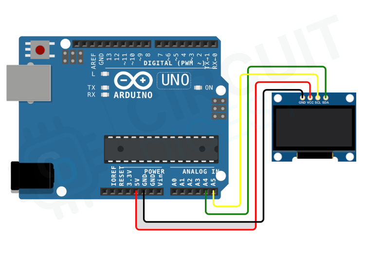 Interfacing OLED Display with Arduino — reference image
